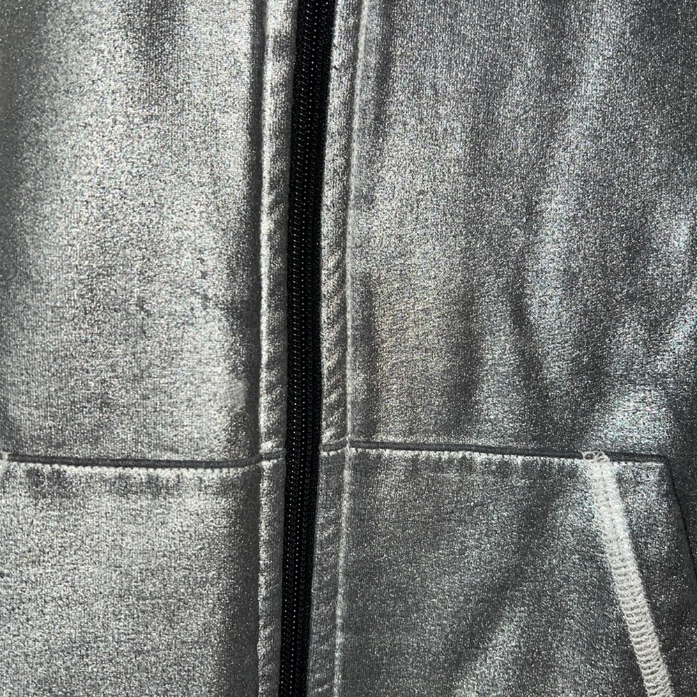 PINK Victoria's Secret Rare Metallic Silver Graphic
Hooded Zip Jacket - Picture 3 of 4